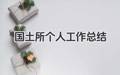 国土所个人工作总结 国土所个人工作小结