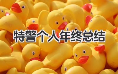 特警个人年终总结 特警个人年终工作小结​