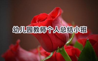 幼儿园教师个人总结小班 幼儿园小班教师工作小结​