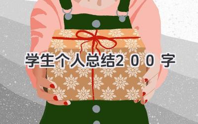 学生个人总结200字 学生200字简短个人总结​