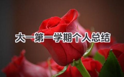 大一第一学期个人总结 大学一年级第一学期个人总结​