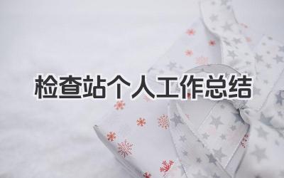 检查站个人工作总结 检查站员工个人工作总结