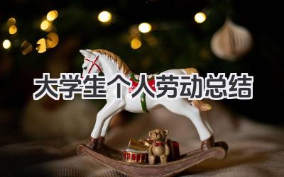 大学生个人劳动总结 大学生个人劳动实践活动总结​