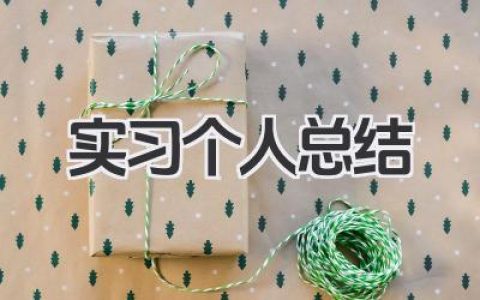 实习个人总结 300 字 300 字实习个人总结​