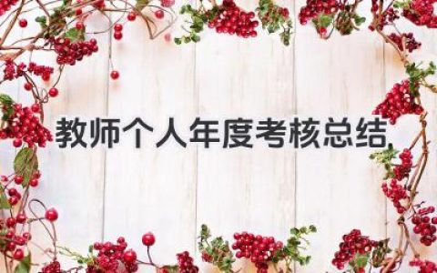 教师个人年度考核总结 教师年度个人考核总结​