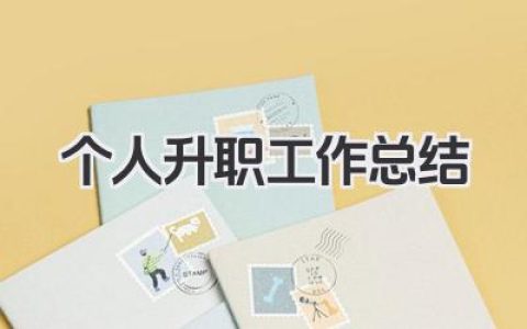 个人升职工作总结 个人晋升工作总结​