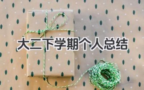 大二下学期个人总结 大二下学期个人回顾​