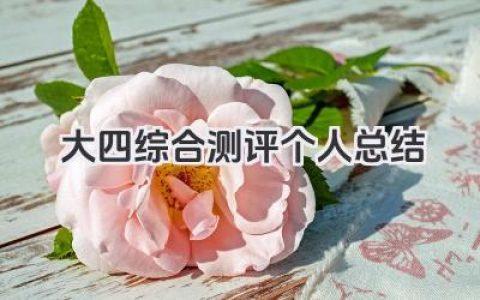 大四综合测评个人总结 大四学生综合测评个人总结​