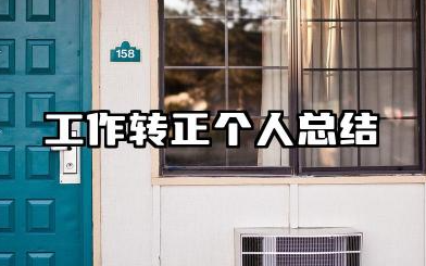 工作转正个人总结范文 工作转正申请自我总结