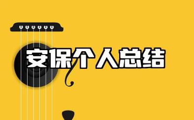 安保个人总结报告 安保个人工作总结