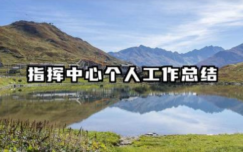 指挥中心个人工作总结 指挥中心工作人员个人总结​