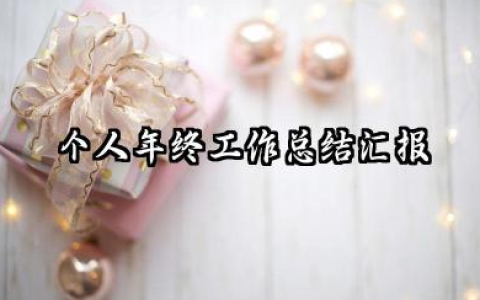 个人年终工作总结汇报 个人年终工作汇报总结​