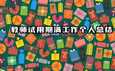 教师试用期满个人总结 教师试用期满工作个人总结