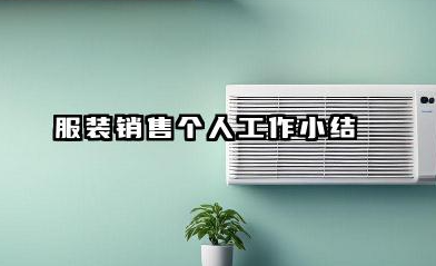 服装销售个人工作总结 服装销售个人工作小结