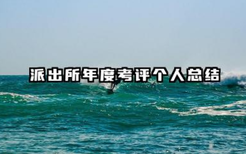 派出所年度考核个人总结 派出所年度考评个人总结​