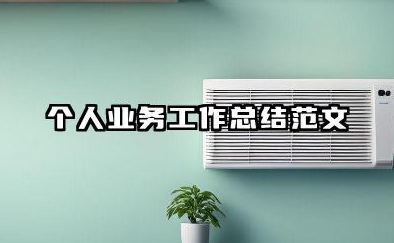 个人业务工作总结范文 个人业务工作小结范文​
