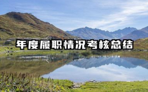 年度履职考核个人总结 年度履职情况考核总结