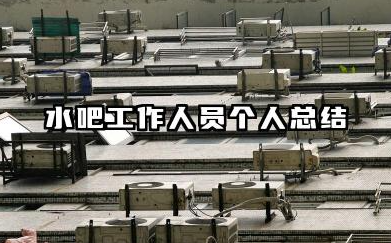 水吧个人总结 水吧工作人员个人总结