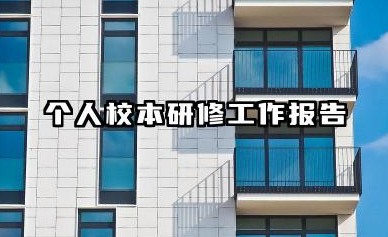 个人校本研修总结报告 个人校本研修工作报告