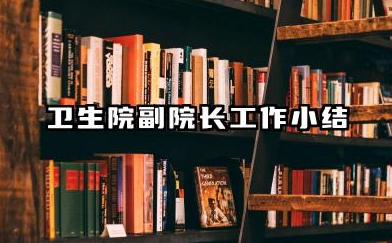 卫生院副院长个人总结 卫生院副院长工作小结