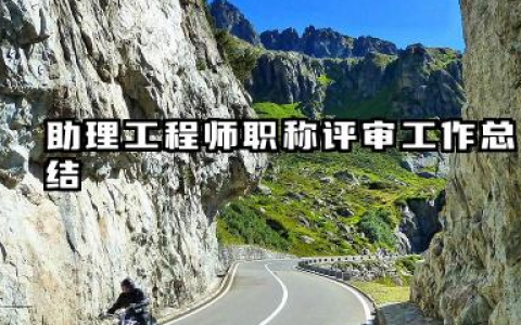 评助理工程师个人总结 助理工程师职称评审工作总结