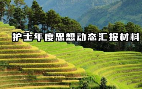 护士个人思想工作总结 护士年度思想动态汇报材料