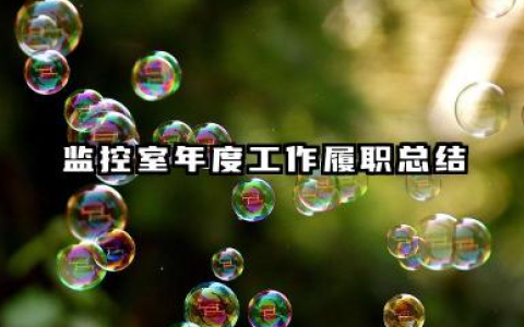 监控中心个人工作总结 监控室年度工作履职总结