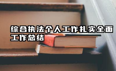 综合执法个人工作总结 综合执法人员个人工作总结​