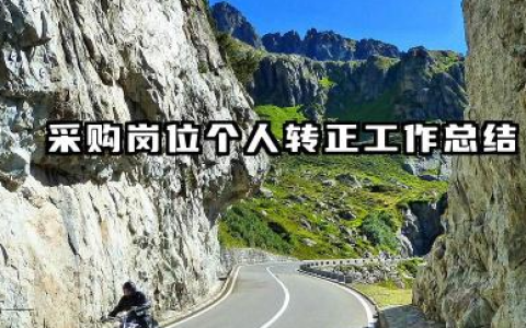 采购个人转正工作总结 采购岗位个人转正工作总结