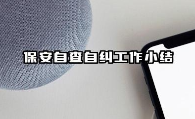 保安自查自纠个人总结 保安自查自纠工作小结