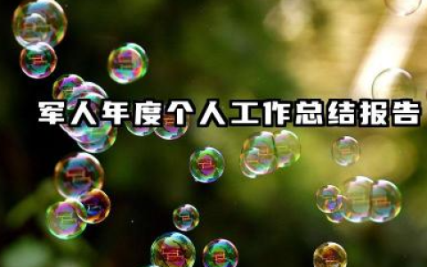 军人年终总结个人总结 军人年度个人工作总结报告