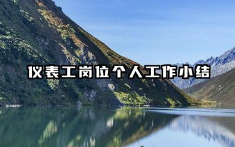 仪表工个人总结 仪表工岗位个人工作小结