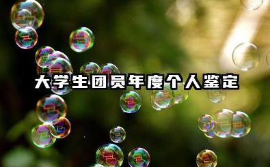 大学生团员个人年度总结 大学生团员年度个人鉴定