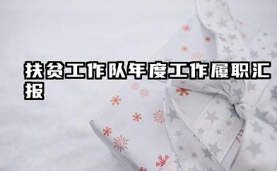 扶贫工作队员个人总结 扶贫工作队年度工作履职汇报