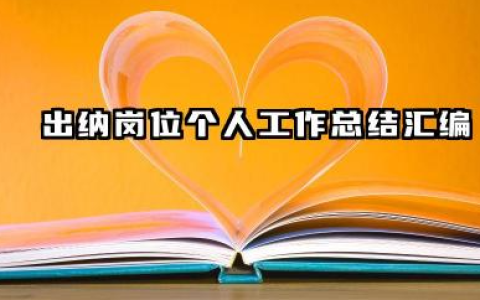 出纳个人工作总结大全 出纳岗位个人工作总结汇编