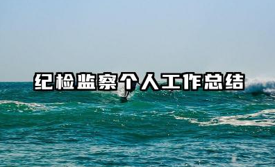 纪检工作人员个人总结 纪检监察个人工作总结