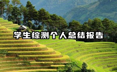 学生综合素质测评个人总结 学生综测个人总结报告