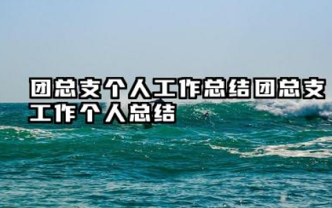 团总支个人工作总结 团总支工作个人总结