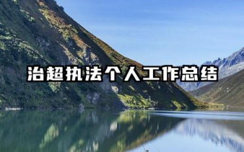 治超工作个人总结 治超执法个人工作总结