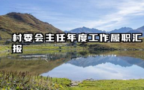 村主任个人总结 村委会主任年度工作履职汇报