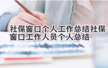 社保窗口个人工作总结 社保窗口工作人员个人总结